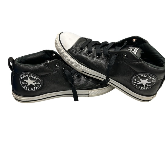CONVERSE ALL STAR Chuck Taylor Black Leather Junior size 5 - Picture 5 of 6